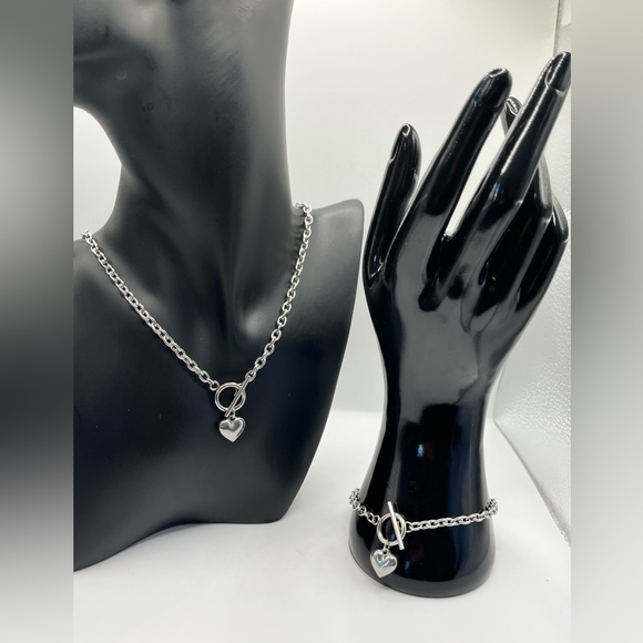 Jewelry - 🌙 C577 - 2 piece stainless steel necklace & bracelet set